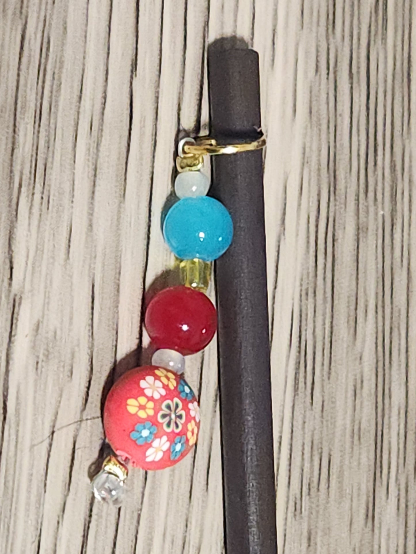 Flower Power Beaded Hair Stick