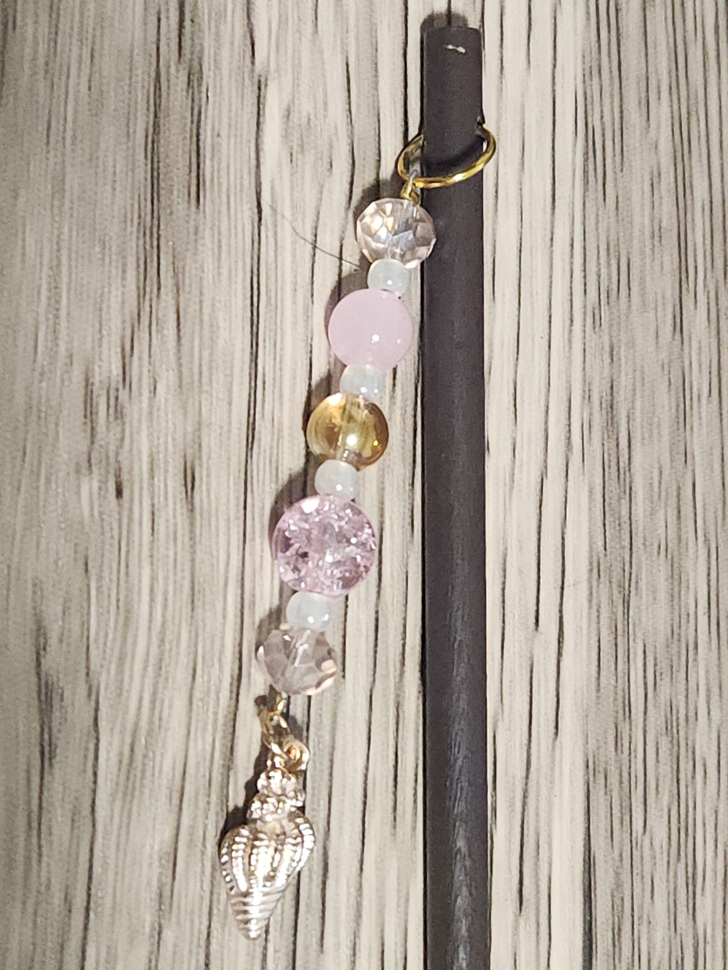 Pale Pink Conch Shell Hair Stick