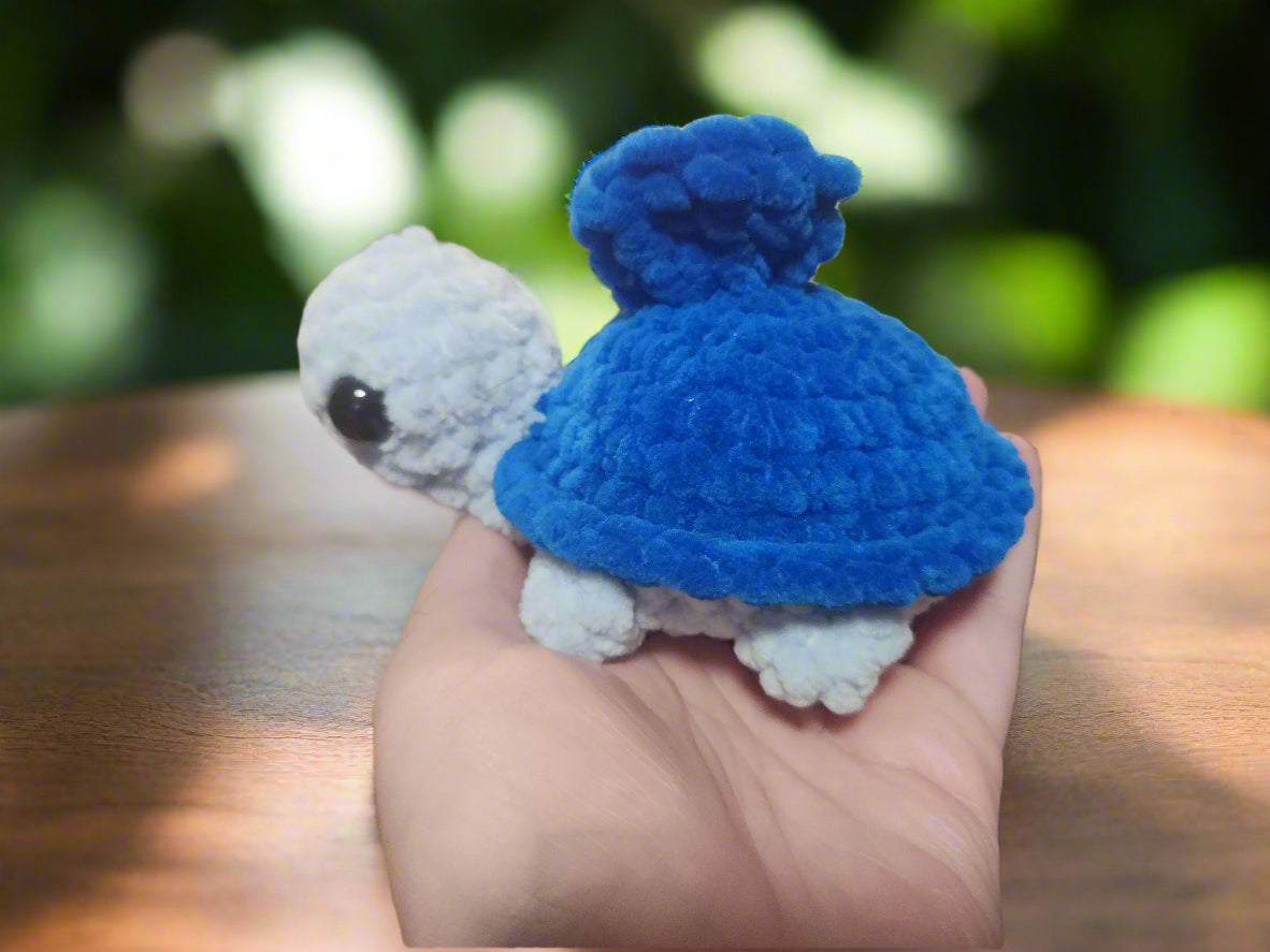 Blueberry Turtle Crochet Plushie