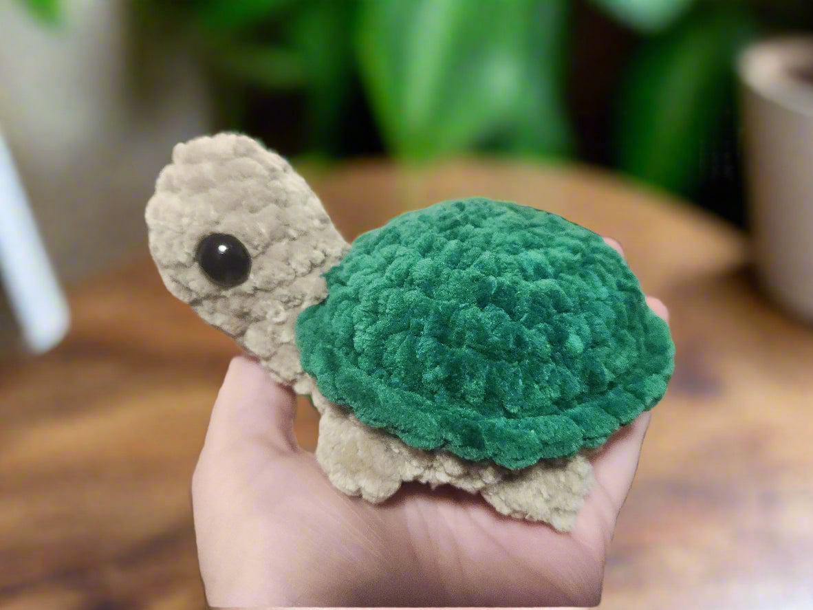 Primary Colors Crochet Turtle Plushie