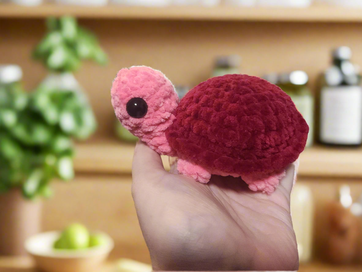 Sweetheart Turtle Crochet Plushie