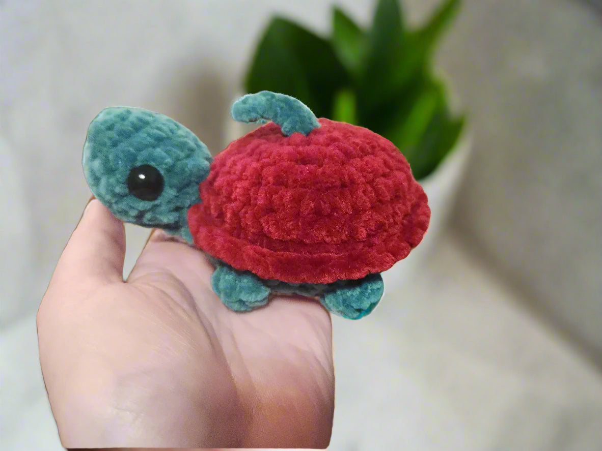 Cherry Crochet Turtle Plushie
