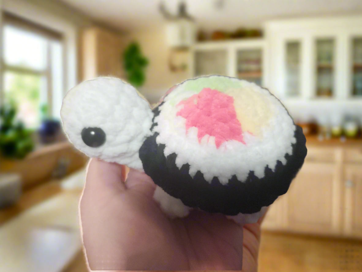 Crochet Sushi Turtle Plushie