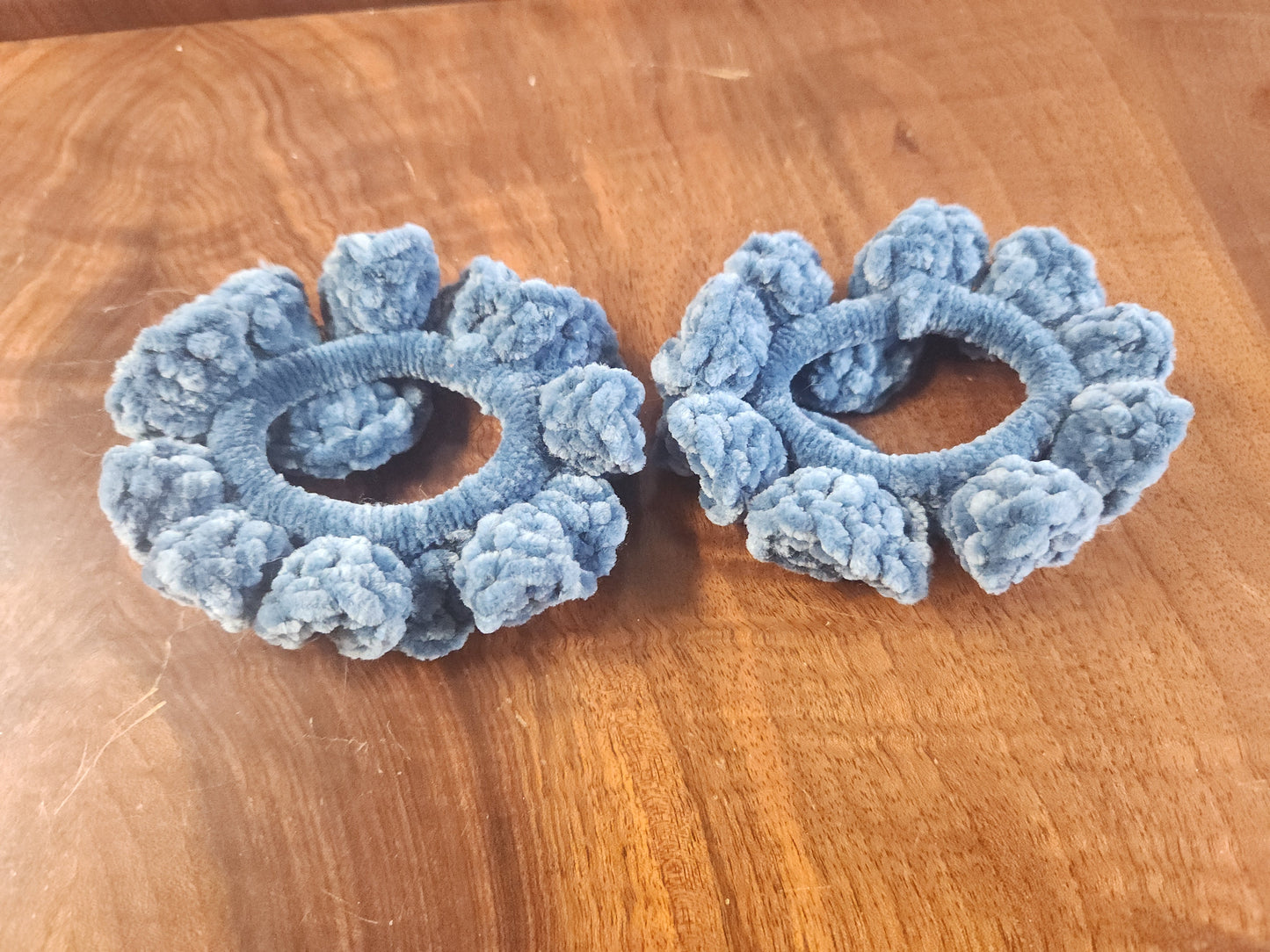 Set of Two Ocean Crochet Scrunchies