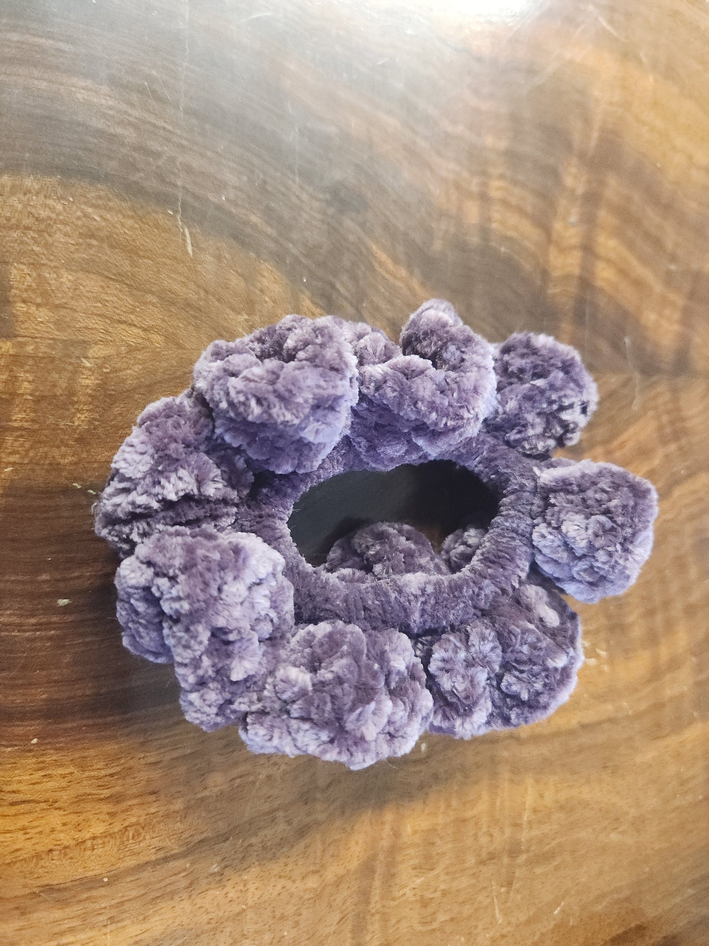 Set of Two Amethyst Crochet Scrunchies