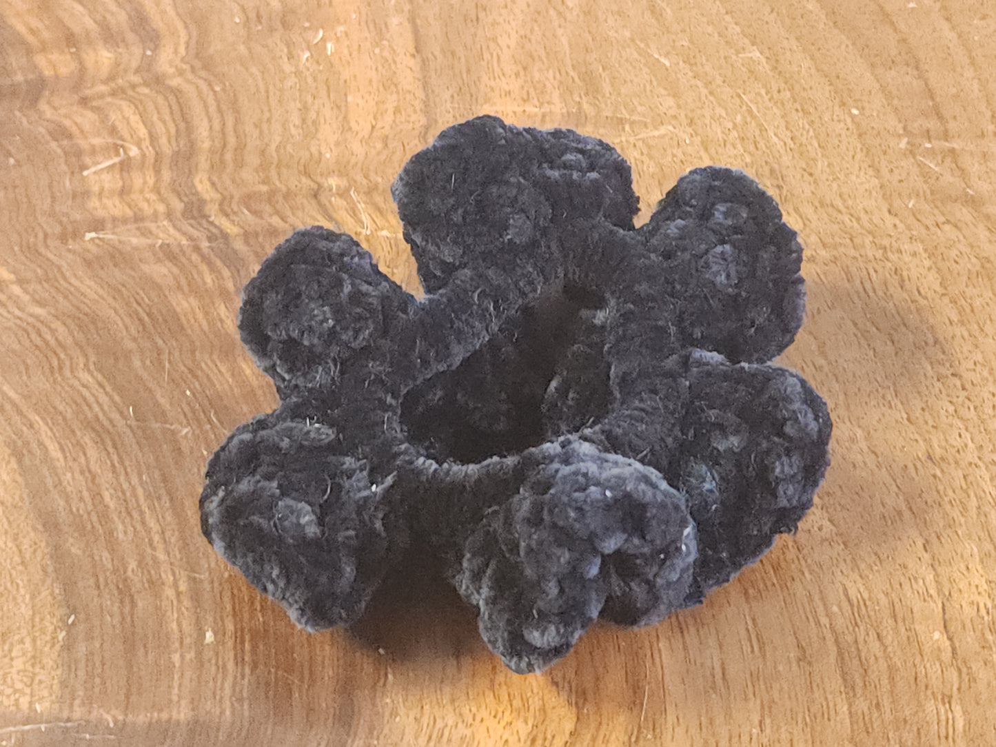 Set of Two Onyx Crochet Scrunchies