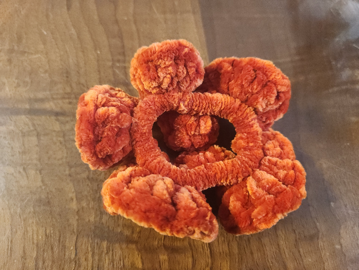 Set of Two Pumpkin Crochet Scrunchie