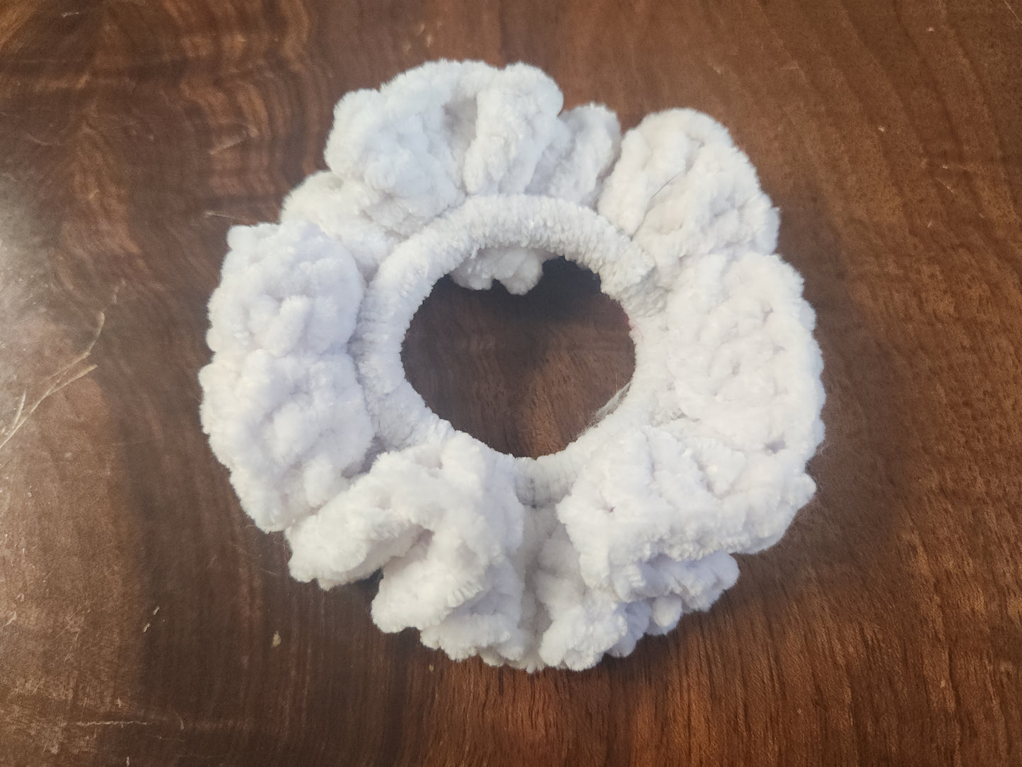 Set of Two Snowfall Crochet Scrunchies