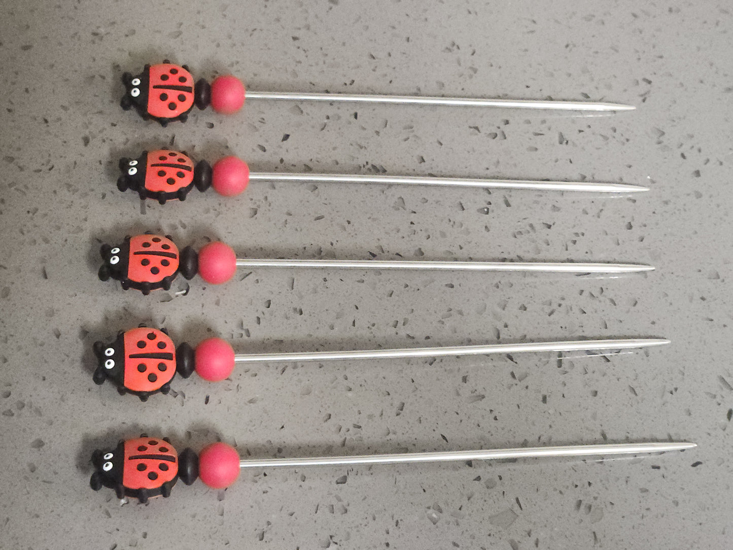 March of the Ladybugs Amigurumi Sticks