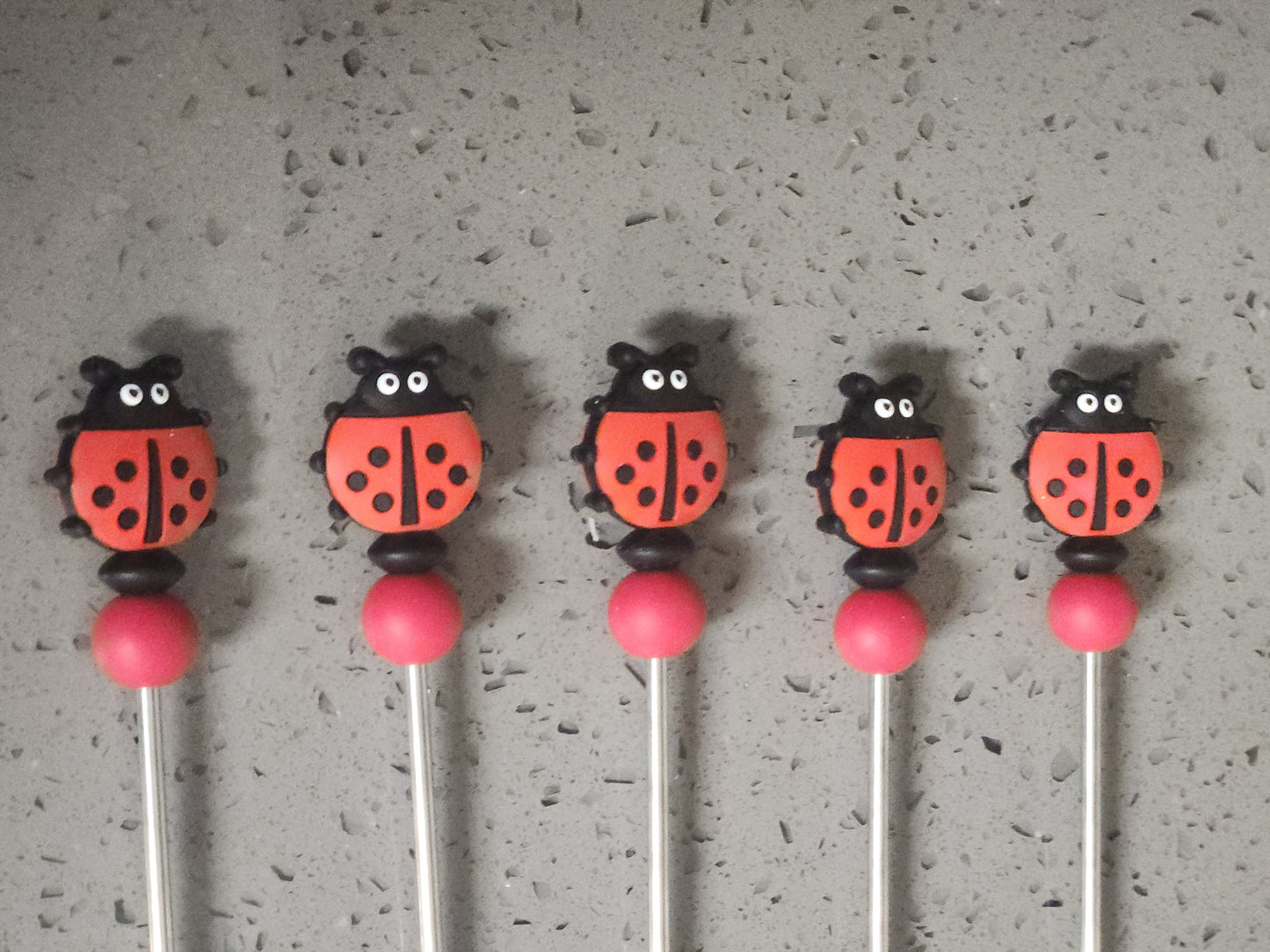 March of the Ladybugs Amigurumi Sticks