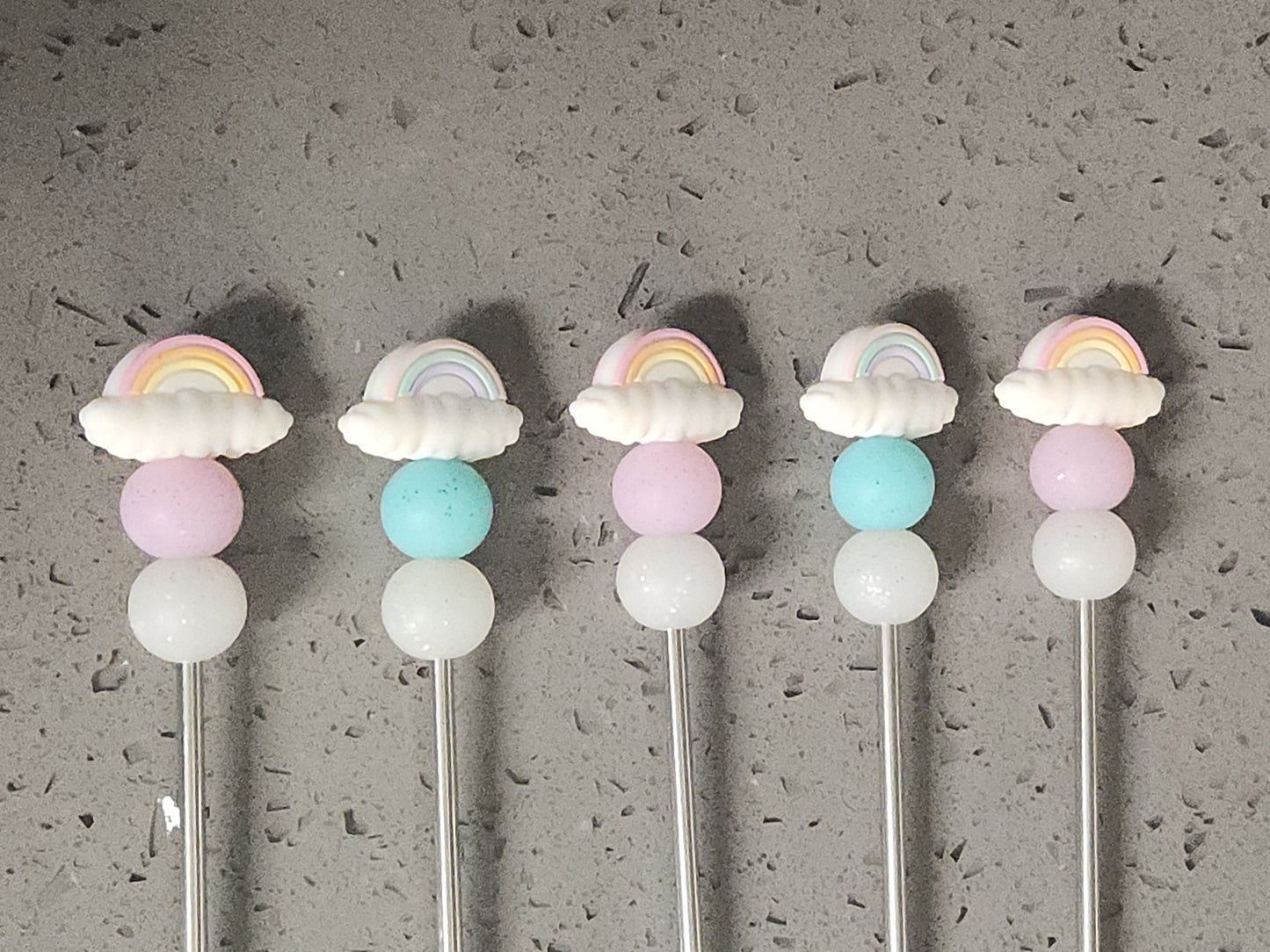 Rainbow Haze Amigurumi Sticks