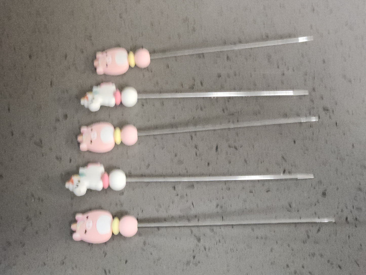 Fluffy Unicorns Amigurumi Sticks