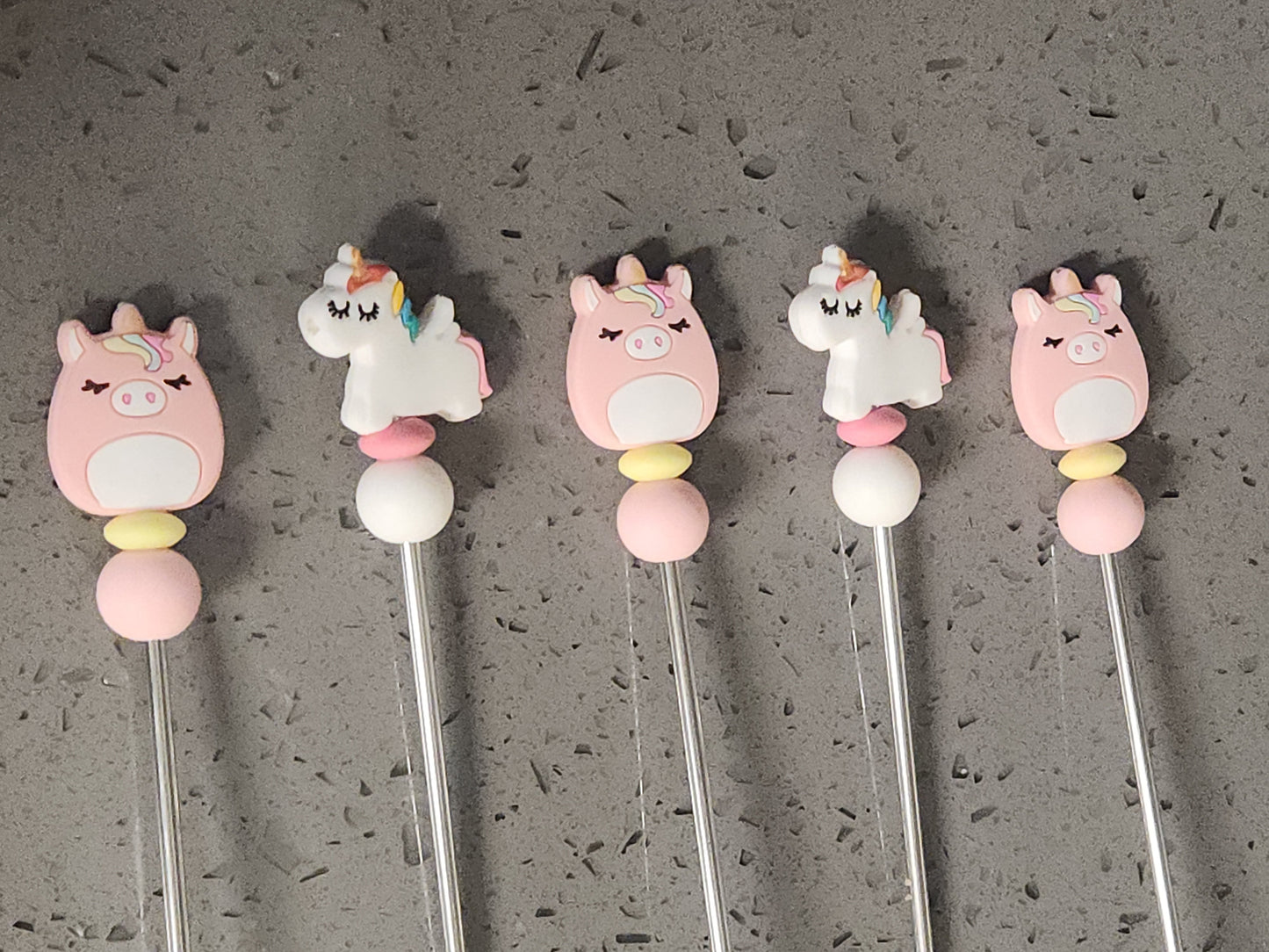 Fluffy Unicorns Amigurumi Sticks
