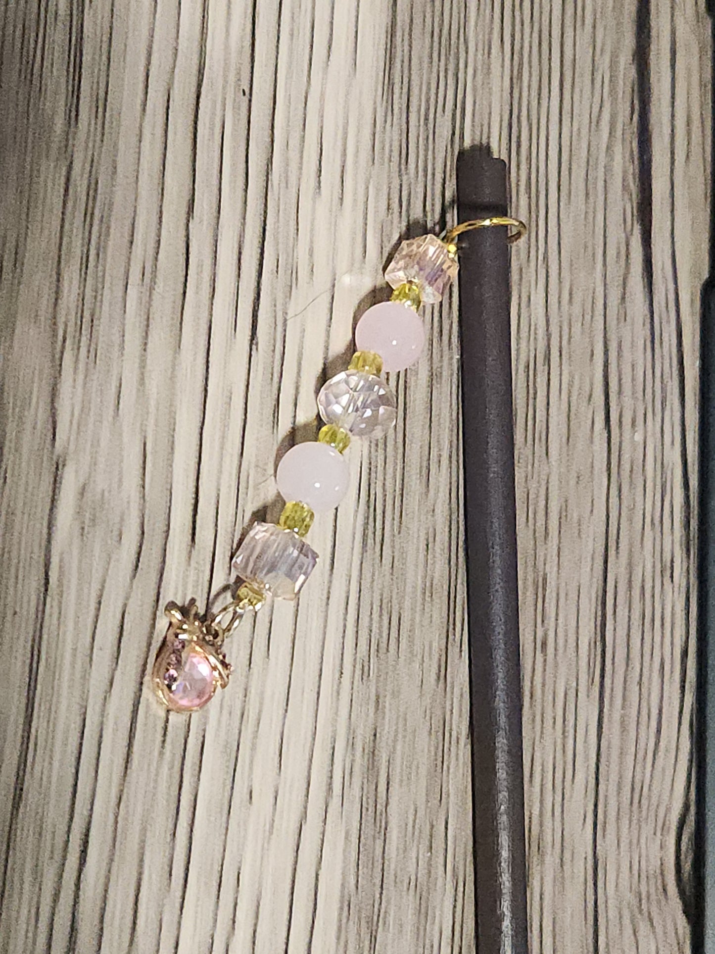 Pastel Pink Beetle Hair Stick