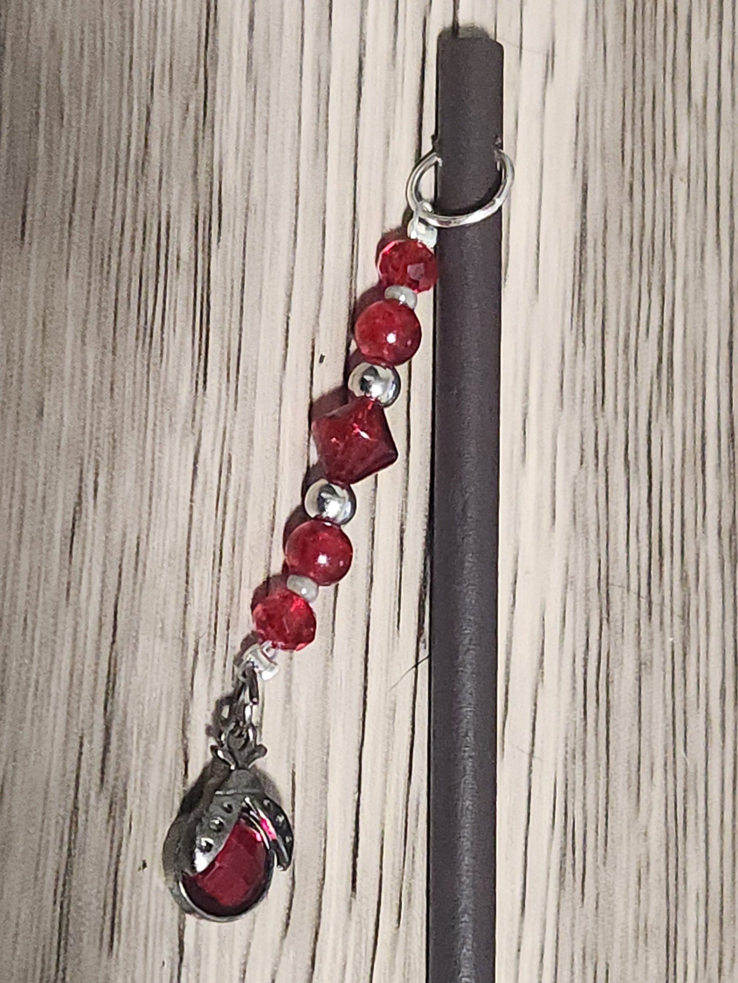 Red Jewel Beetle Hair Stick