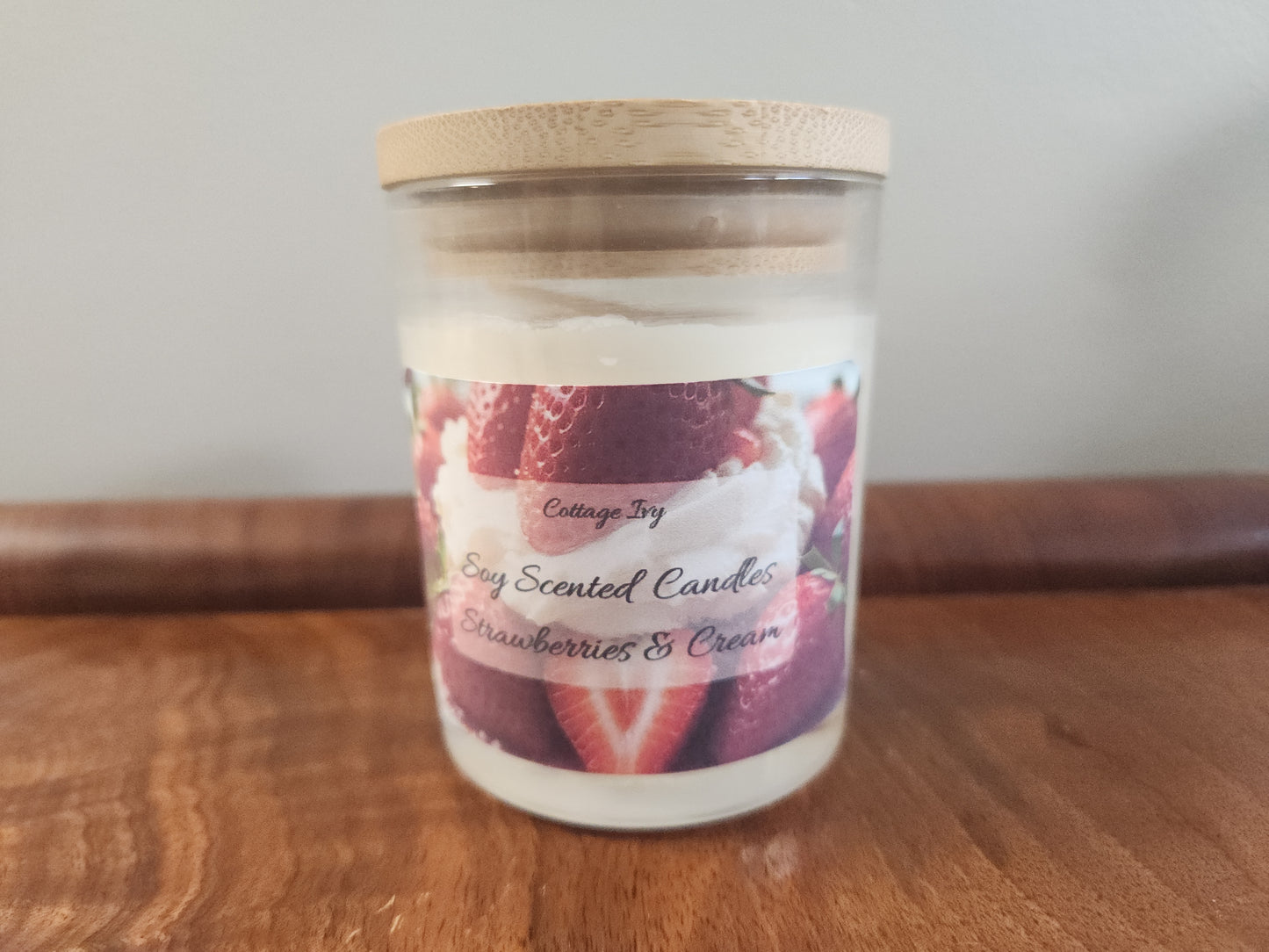 Strawberries and Cream Soy Scented Candle
