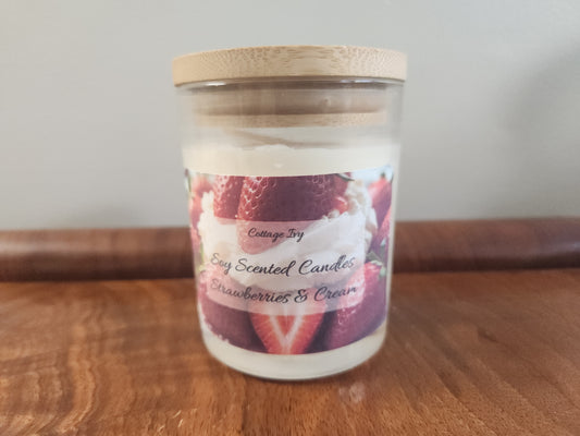 Strawberries and Cream Soy Scented Candle