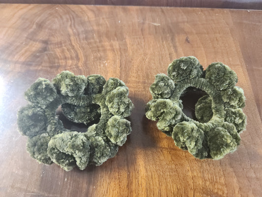 Set of Two Woodlands Crochet Scrunchies