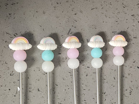 Rainbow Haze Amigurumi Sticks