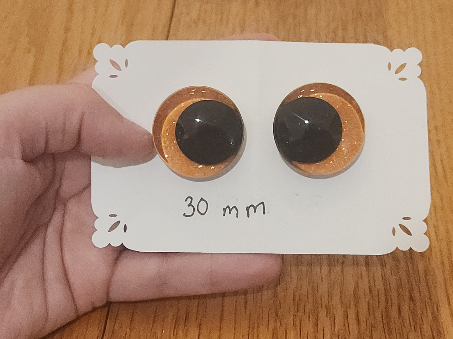 Cheerful Tangerine Safety Eyes 16 mm, 20 mm, 30 mm (Copy)