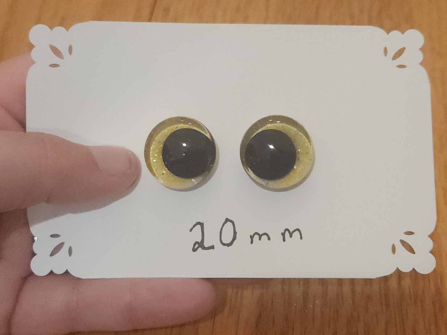 Neon Yellow Safety Eyes 16 mm, 20 mm, 30 mm