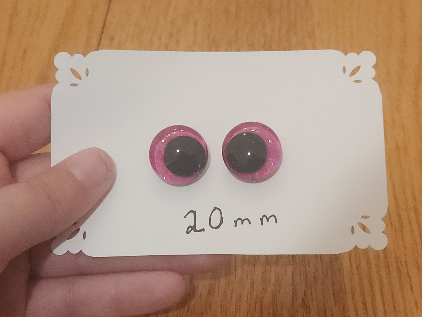 Sparkling Fuchsia Safety Eyes 16 mm, 20 mm, 30 mm